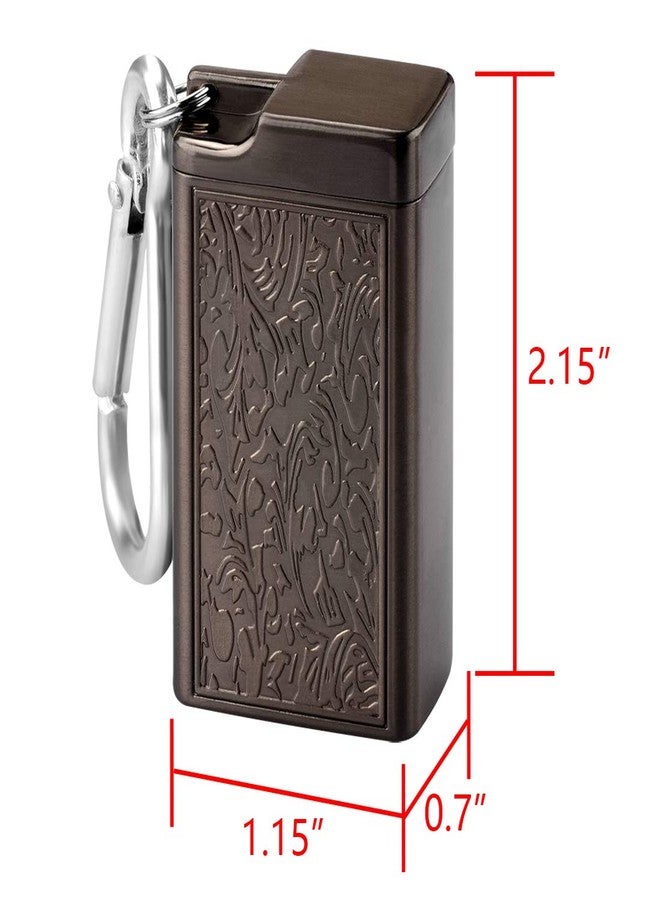 Linkidea 2 Pack Metal Ashtray with Lid, Small Outdoor Portable Cigarettes Cigars Ashtray for Travelling, Camping, Picnic, Indoor Auto, Home, Sand, Car, Patio (Brown) - Image 5